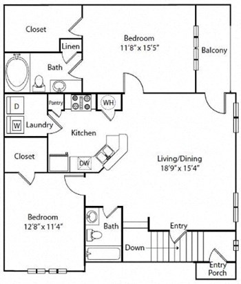 2B Renovation 2 floor plan
